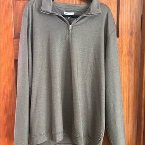 Peter Millar Men's Gray Zip-Up Sweater